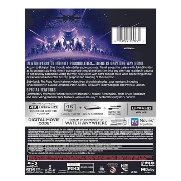 Babylon 5: The Road Home 4K Blu-ray UHD Science Fiction TV Animated Movie - Picture 3 of 9